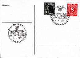 1947-Germania Conferenza Ministri/Monaco Annullo Speciale (6.6) Su Cartolina - Other & Unclassified