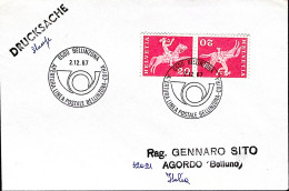 1967-Svizzera AEROGRANNA Apertura Linea Aerea Bellinzona-Coira Annullo Speciale  - Autres & Non Classés