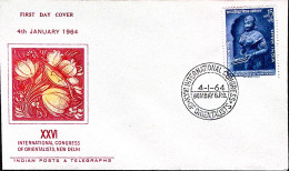 1964-India XXVI Congresso Orientalisti Fdc - FDC