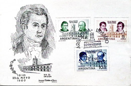 1960-Argentina Ann. Rivoluzione P.4,20+10,70+5 (621/2+PA 68) Fdc - FDC
