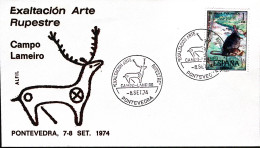 1974-SPAGNA Arte Rupestre/Pontevedra (8.9) Annullo Speciale - Lettres & Documents