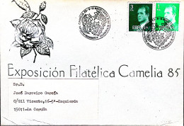 1985-SPAGNA Espos. Filatelica Camelia/Villagarcia (8.3) Annullo Speciale - Briefe U. Dokumente