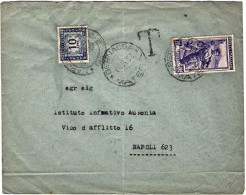 1952-busta Affrancata L.20 Italia Al Lavoro Con Annullo Di Bernalda-Matera E Tas - 1946-60: Marcophilie
