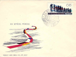 1947-Poland Polska Polonia Fdc Affrancata 60gr.Ciclismo Con Annullo Figurato - FDC