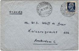 1939-per L'Olanda Affrancata L.1,25 Imperiale Annullato Porto Recanati - Poststempel