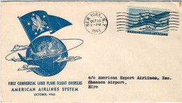 1945-U.S.A. Commemorativo Del I^volo American Airlines New York-Irlanda - 2c. 1941-1960 Brieven