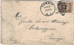 1907-U.S.A. Lettera Diretta In Italia Affrancata 10c.bruno Daniel Webster,annull - Marcophilie