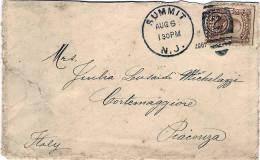 1907-U.S.A. Lettera Diretta In Italia Affrancata 10c.bruno Daniel Webster,annull - Poststempel