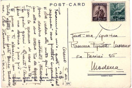 1945-"Arco Di Tito"affrancata 20c.+L.1 Democratica Usati Nel Mese Di Dicembre - Poststempel
