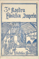 1950-cartolina III^mostra Filatelica Imperia Affrancata L.6 Democratica Con Annu - Demonstrationen