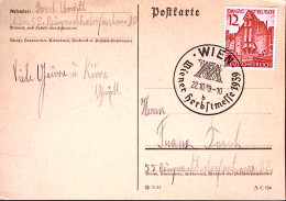1939-Germania Vienna Fiera D'autunno Annullo Speciale (22.10) Su Cartolina - Covers & Documents