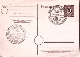 1947-Germania Occ. Alleata Sebnitz Festa Del Fiore Annullo Speciale (13/19.10) S - Interi Postali