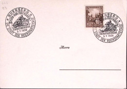 1938-Germania Norimberga Raduno Motociclistico Annullo Speciale (3.7) Su Cartoli - Lettres & Documents