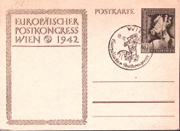 1942-Germania Cartolina Postale I Congresso Postale Europeo Annullo Speciale Vie - Storia Postale