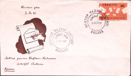 1958-TURCHIA Settimana Della Lettera Su Busta Fdc - Brieven En Documenten