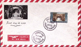 1953-TURCHIA Vedute Di Efeso K.20 Su Busta Fdc - Covers & Documents