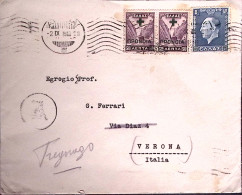 1937-GRECIA Re Giorgio II^d.8 + Beneficenza Coppia L.50 Su Busta Atene (2.9) Per - Other & Unclassified