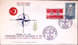 1962-TURCHIA X Anniversario NATO Serie Completa Fdc - Covers & Documents