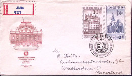 1959-CECOSLOVACCHIA Esposizione Filatelica Nazionale H.30 + Kr.1 Su Raccomandata - FDC