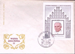 1979-POLONIA Visita Paolo VI Foglietto Z.30 Annullo Speciale Varsavia (2.6) Su B - Autres & Non Classés