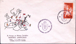 1959-TURCHIA Campionato Europeo Pallacanestro Su Busta Fdc - Storia Postale