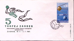 1960-Jugoslavia Zagabria Trofeo Pallavolo Femminile Annullo Speciale (30.65) Su  - Autres & Non Classés