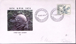 1974-Danimarca 100^anniversario Dell'UPU Su Busta Fdc - Sonstige & Ohne Zuordnung
