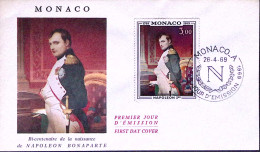 1969-MONACO 200 Nascita Napoleone Su Busta Fdc - Storia Postale