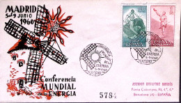 1960-SPAGNA Madrid Conferenza Mondiale Sull'Energia Annullo Speciale (5/9.6) Su  - Covers & Documents