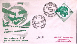 1958-SPAGNA Barcellona VII^Congresso Internazionale Psicoterapia Annullo Special - Storia Postale