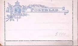 1890circa-OLANDA Biglietto Postale Guglielmina C.5 Nuovo - Poststempel