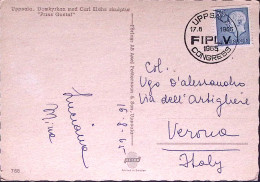 1965-SVEZIA Uppsala Congresso FIPLV Annullo Speciale (17.8) Su Cartolina Per L'I - Autres & Non Classés