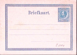 1880circa-OLANDA Cartolina Postale Effigie Guglielmino III^c.5 Nuova - Lettres & Documents