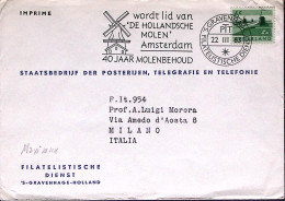 1963-OLANDA 40^ Conservazione Mulini Annullo Meccanico Gravenhagen (22.3) Su Bus - Postal History