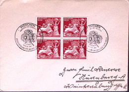 1942-GERMANIA REICH Societa' Di Oreficeria Blocco Quattro P.6+4 Su Busta - Storia Postale