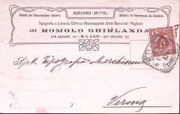 1905-MILANO Tipografia Romolo Ghirlanda Su Cartolina Con Intestazione A Stampa M - Marcophilie
