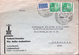 1951-GERMANIA Occup. Alleata Chiese Storiche Coppia P.10 + Beneficenza P.2 Su Bu - Brieven En Documenten