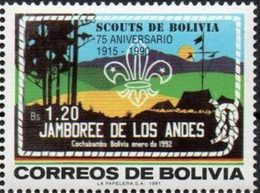 Bolivia 1992 YT785 CEFIBOL 1419 ** 75 Aniversario Scout.  Jamboree De Los Andes En Cochabamba. - Bolivia