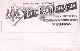 1900circa-VERONA Eredi Nicola Bella Stabilimento Musicale Scritta - Verona