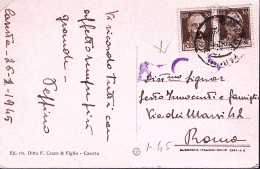 1945-Imperiale S.F. Coppia C.30 Su Cartolina (Caserta Bagni Di Diana) Caserta (7 - Marcophilie