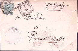 1921-GOTTOLENGO Tondo Riquadrato (8.7) Su Piego Affrancata Leoni C.5 - Poststempel