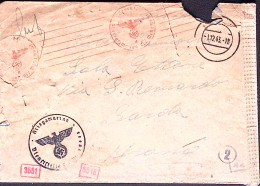 1943-FELDPOST M 00448 Manoscr. Al Verso Di Busta Annullo Muto (1.12) Da Italiano - War 1939-45