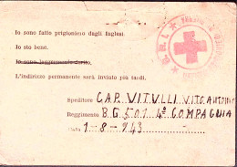 1943-CARTOLINA CATTURA Da Italiano Prigioniero Guerra Africa Settentrionale Mano - Storia Postale