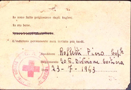 1943-CARTOLINA CATTURA Da Italiano Prigioniero Guerra Africa Settentrionale Mano - Poststempel