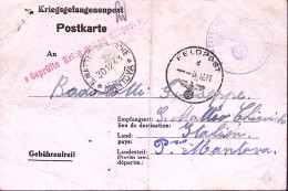 1943-FELDPOST 00251 Lineare Rosso + Feldpost/d (14.12) Su Cartolina Cattura Da P - War 1939-45