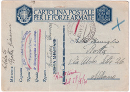 1941-34 Rgt. Fanteria Livorno Lineare Su Cartolina Franchigia Entraque (7.5) - Marcophilia