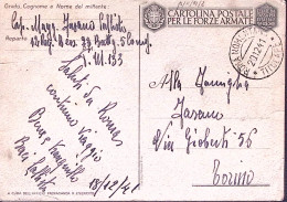 1941-GIBITERRA Cartolina Franchigia Viaggiata Roma (20.12) - Poststempel