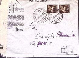 1941-D.F.A. P.N.F. Busta VIA AEREA Motto A Guerra Finita . Viaggiata Via Aerea P - Guerra 1939-45