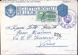 1943-ESPRESSI Effigie Lire 1,25 Isolato Si Biglietto Franchigia Roma (25.3) - Marcophilia