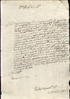 1695-Breno 16 Luglio Lettera Di Sforza Griffi - Historische Dokumente